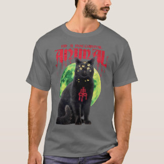 Halloween beängstigend Cat Horror Halloween Mondna T-Shirt