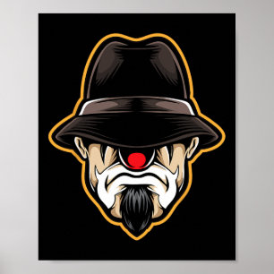 Halloween Beängstigend Clown Cholo Gangster Poster