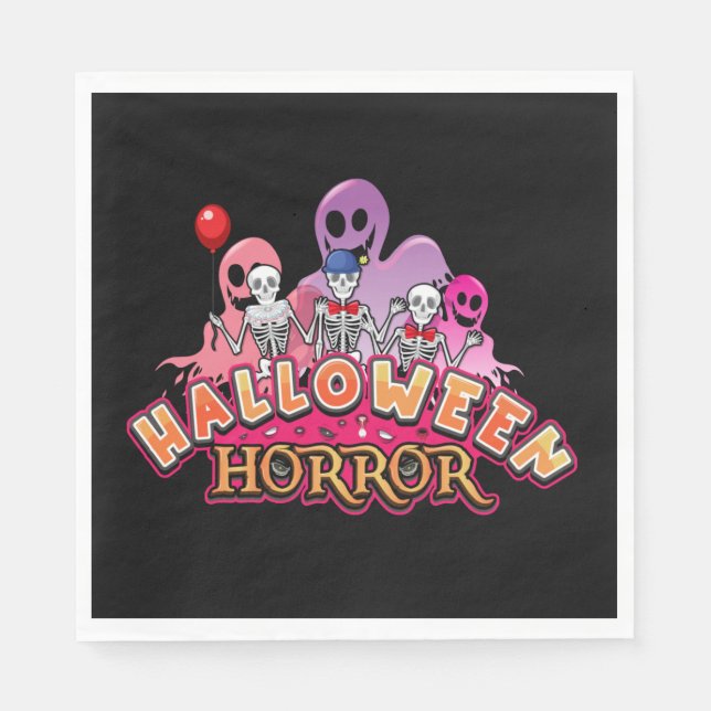 Halloween Beängstigend Clowns Horror Napkins Serviette (Vorderseite)