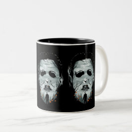 Halloween Beängstigend Design Zweifarbige Tasse