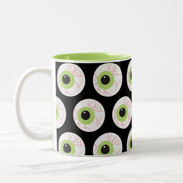 Halloween Beängstigend Eyeball Zweifarbige Tasse (Links)
