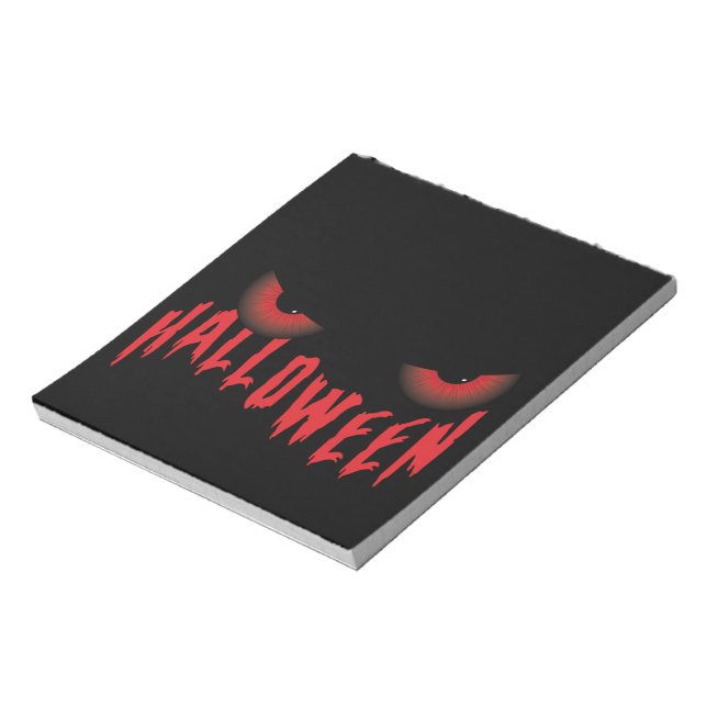 Halloween Beängstigend Eyes Notizblock (Rotiert)