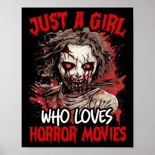 Halloween Beängstigend Ghost Just A Girl Wer Liebe Poster