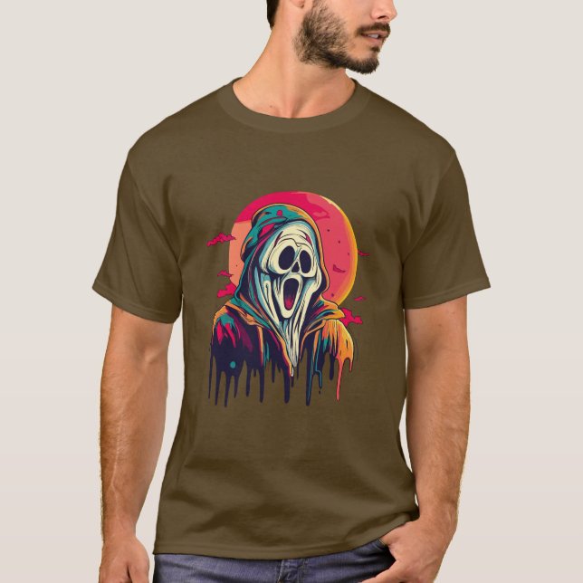 Halloween beängstigend Ghost T-Shirt (Vorderseite)
