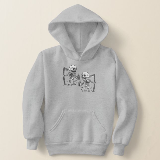 halloween beängstigend grimmiges Sensenmann Skelet Hoodie (Ablage )