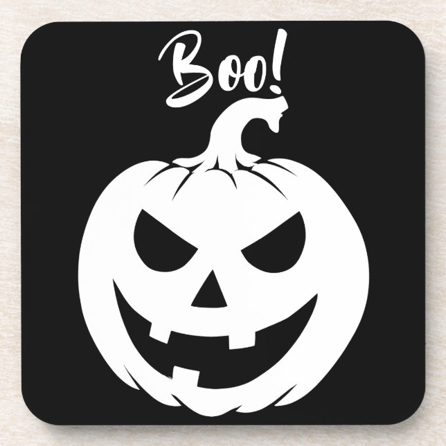 Halloween Beängstigend-Jack-O-Lantern-Custom Getränkeuntersetzer (Vorderseite)