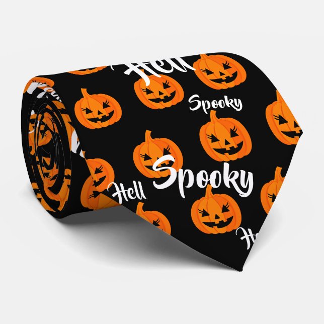 Halloween Beängstigend-Jack-O-Lantern-Custom Krawatte (Gerollt)