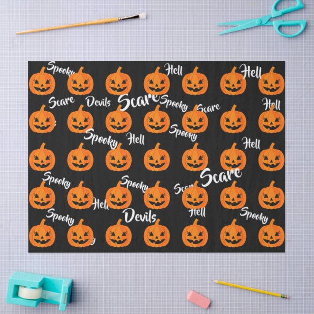 Halloween Beängstigend-Jack-O-Lantern-Custom Seidenpapier (Basteln)