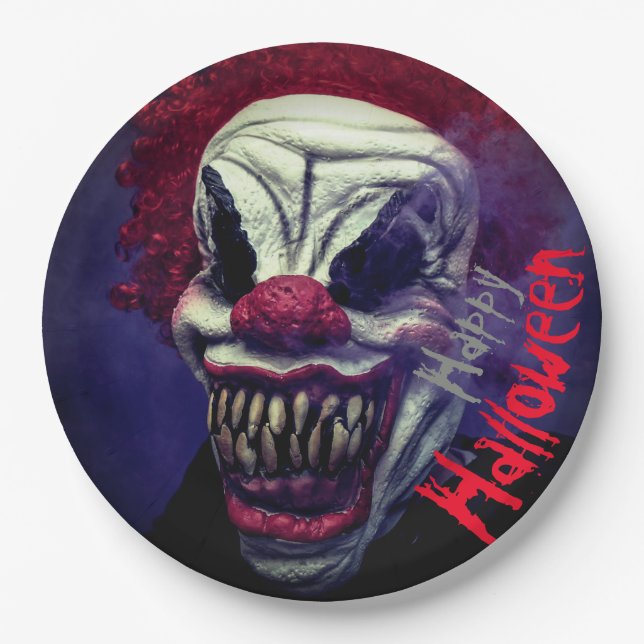 Halloween Beängstigend Monster Clown Pappteller (Vorderseite)
