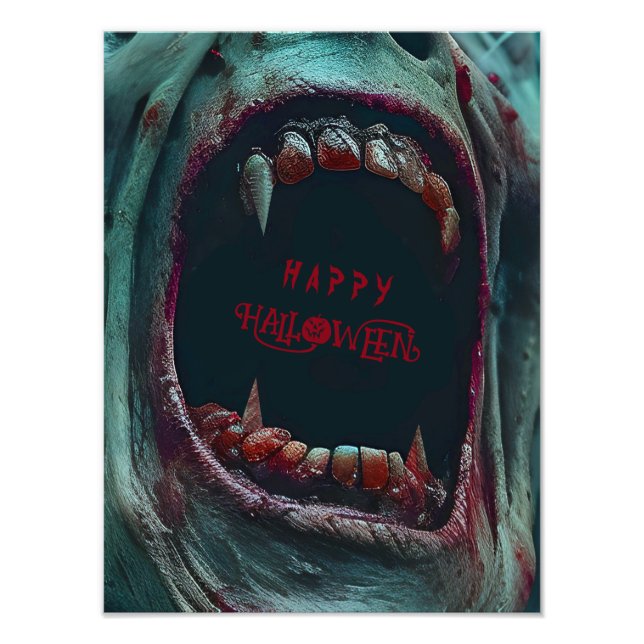 HALLOWEEN BEÄNGSTIGEND MONSTER COSTUME PARTY FOTODRUCK (Vorne)