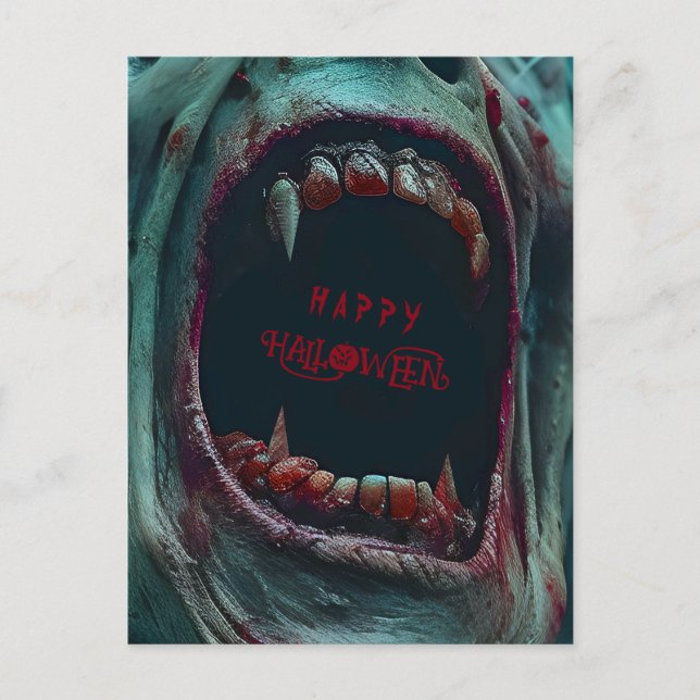 HALLOWEEN BEÄNGSTIGEND MONSTER COSTUME PARTY POSTKARTE (Vorderseite)
