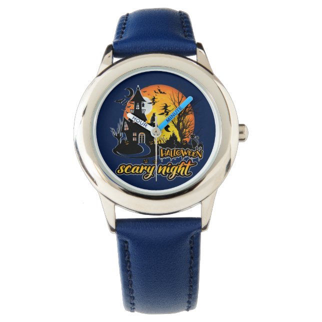 Halloween Beängstigend Night Armbanduhr (Vorderseite)