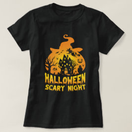 Halloween Beängstigend Night Spuk House Design T-Shirt