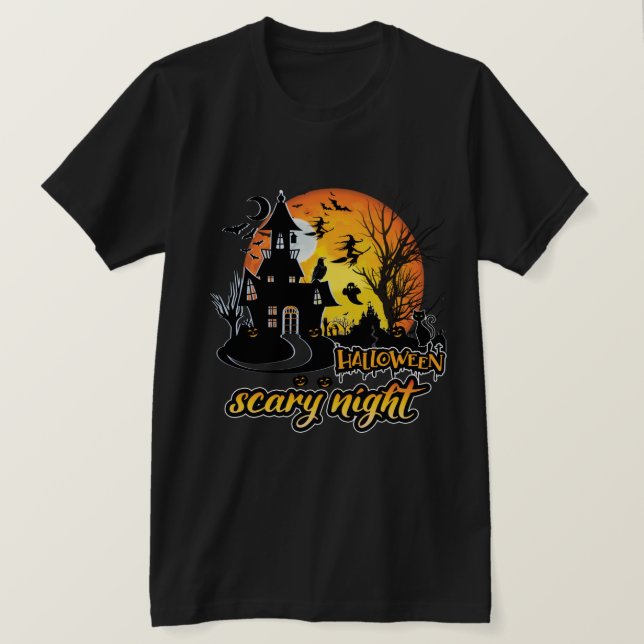Halloween Beängstigend Night T-Shirt (Design vorne)