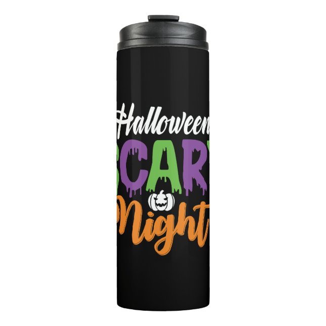 Halloween BEÄNGSTIGEND Night Thermosbecher (Vorderseite)