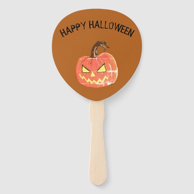 Halloween Beängstigend Pumpkin Paddle Fächer (Vorderseite)