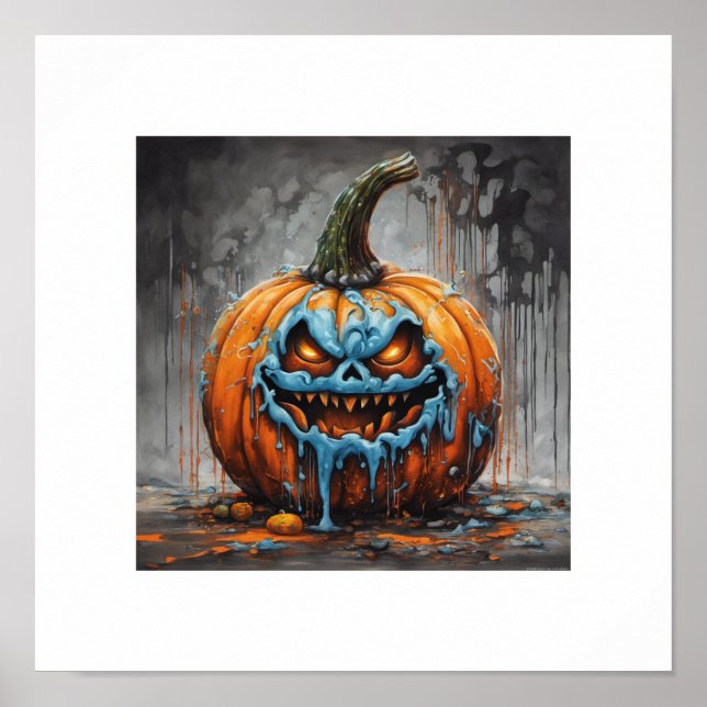 Halloween Beängstigend Pumpkin Poster (Vorne)