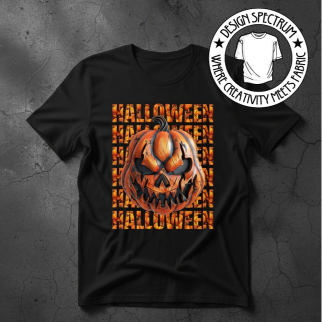 Halloween Beängstigend Pumpkin T-Shirt (Von Creator hochgeladen)