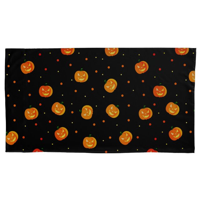 Halloween Beängstigend Pumpkins Jack-o' Lantern Mu Kissenbezug (Vorderseite-Links)