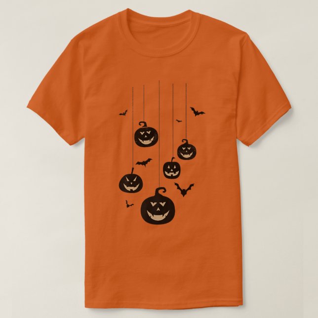 Halloween Beängstigend Pumpkins Spooky Kürbislater T-Shirt (Design vorne)