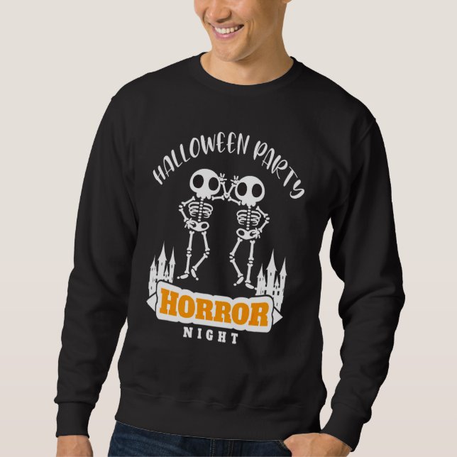 Halloween Beängstigend Skull Sweatshirt (Vorderseite)
