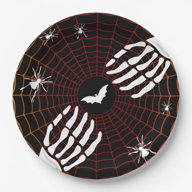 Halloween Beängstigend Spider Pattern Pappteller (Vorderseite)