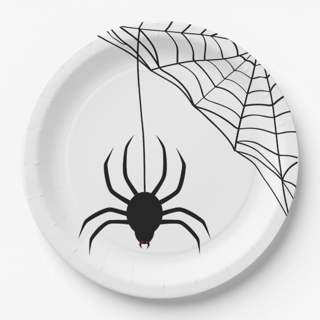 Halloween Beängstigend Spider Pattern Pappteller (Vorderseite)