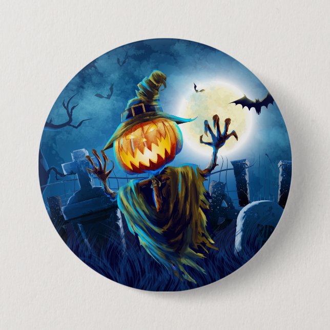 Halloween Beängstigend Szene (5) Pumpkin Alle Opti Button (Vorderseite)