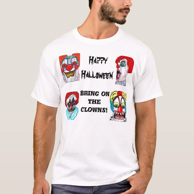 HALLOWEEN BEÄNGSTIGENDE CLOWNS Tee (Vorderseite)