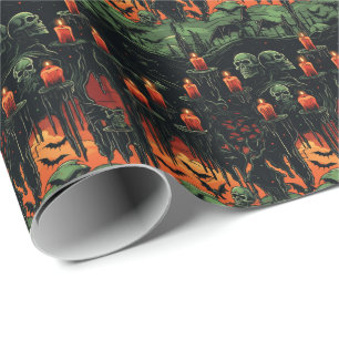 💀 Halloween - beängstigende 😱 Geschenkpapier