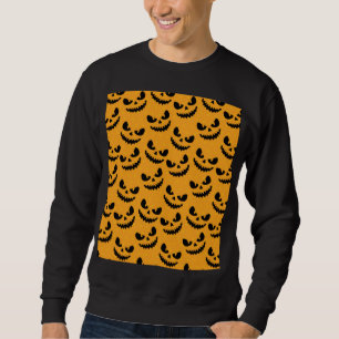 Halloween: beängstigende Gesichter, Vintager Stil. Sweatshirt