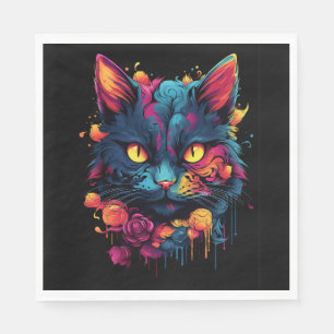 Halloween/Beängstigende Katze/Tag der Toten Serviette