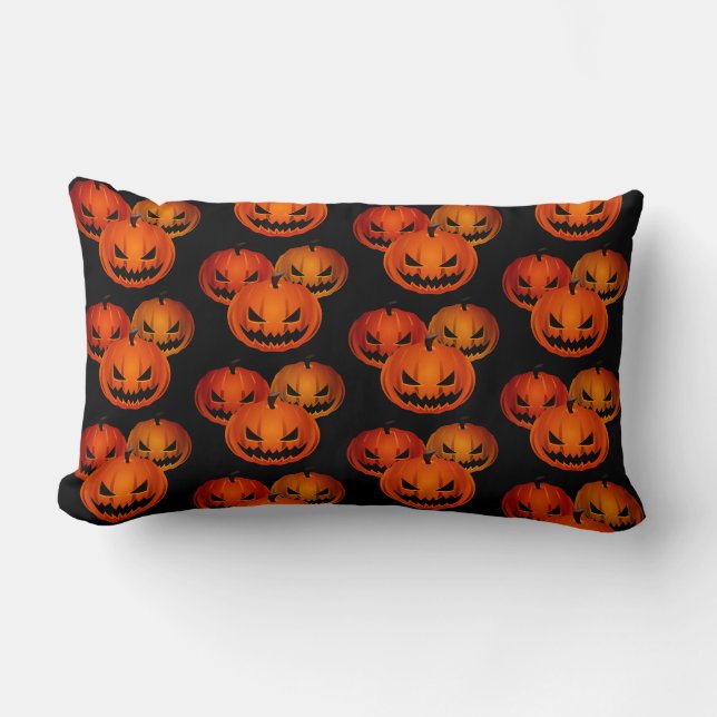 Halloween-Beängstigende Kürbiskins-Kürbiskissen Lendenkissen (Vorderseite)