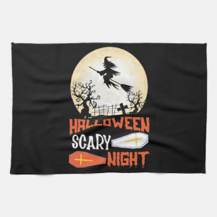 Halloween Beängstigende Nachtschwärmerei Geschirrtuch