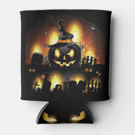 Halloween - Beängstigende Pumpkins mit Hut Dosenkühler