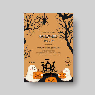 Halloween beängstigender Geburtstag Einladung