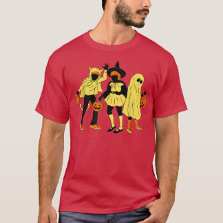 Halloween Beängstigender Kürbis, Ghouls Squad Spoo T-Shirt