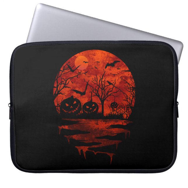 HALLOWEEN BEÄNGSTIGENDER ROTER MOON LAPTOPSCHUTZHÜLLE (Vorderseite)
