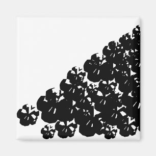 Halloween beängstigender Schwarzer Schädelhaufen Magnet