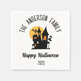 Halloween Beängstigender Spuk Hausname Personalisi Serviette