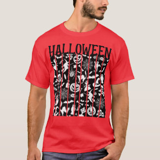 Halloween Beängstigender Vintager Kürbis Hexenkürb T-Shirt