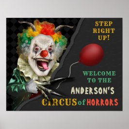Halloween Beängstigendes Clown Erwachsene Creepy C Poster