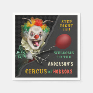 Halloween Beängstigendes Clown Erwachsene Creepy C Serviette