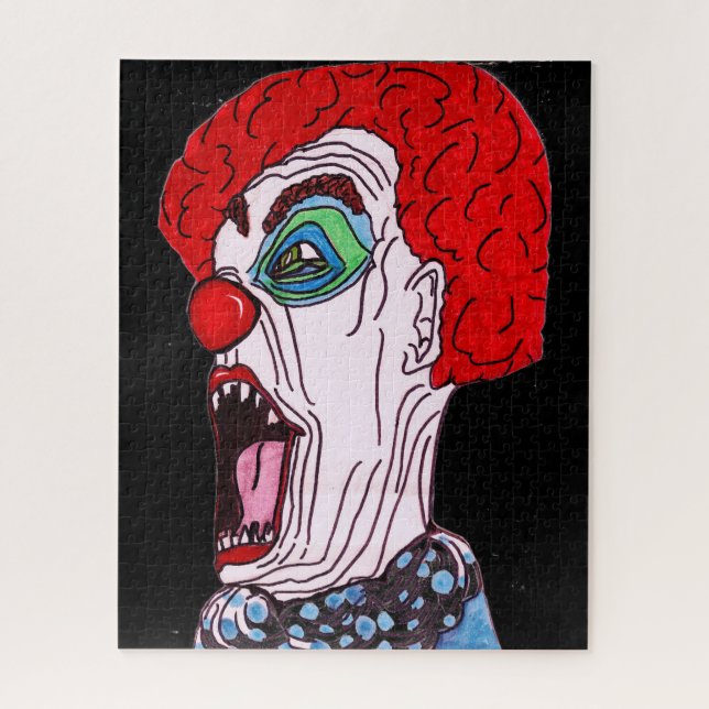 HALLOWEEN BEÄNGSTIGENDES CLOWN-Puzzle (Vertikal)