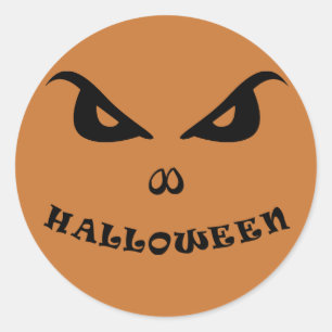 Halloween beängstigendes Gesicht Runder Aufkleber