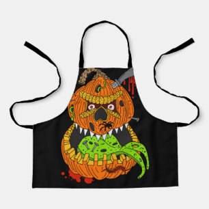 Halloween Beängstigendes Kürbismonster des Bösen K Schürze