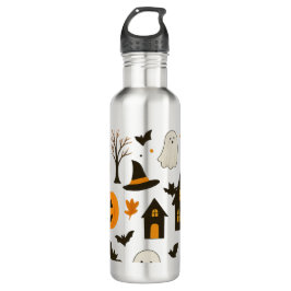 Halloween Beängstigendes Muster - Spooky & Festiva Edelstahlflasche