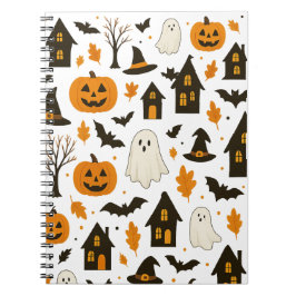 Halloween Beängstigendes Muster - Spooky & Festiva Notizblock