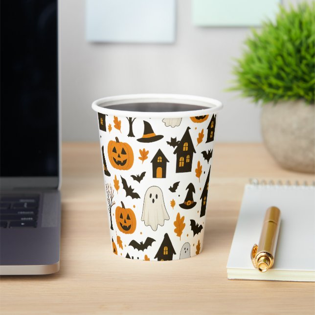 Halloween Beängstigendes Muster - Spooky & Festiva Pappbecher (InSitu)