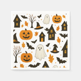 Halloween Beängstigendes Muster - Spooky & Festiva Serviette